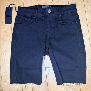 RtA Toure Mid Rise Denim Cycle Bike Short Max Black NWT $215 SZ: S